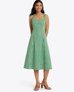 Genevieve Midi Dress in Structured Cotton