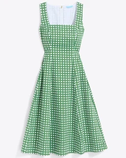 Genevieve Midi Dress in Structured Cotton