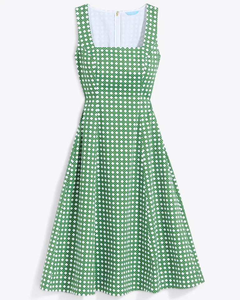 Genevieve Midi Dress in Structured Cotton
