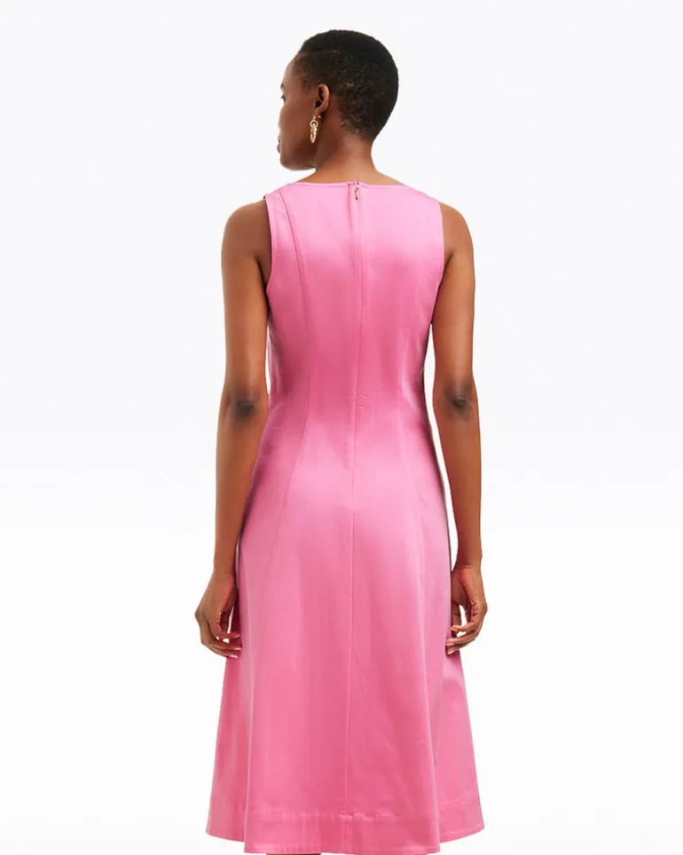 Genevieve Square Neck Sleeveless Midi Dress