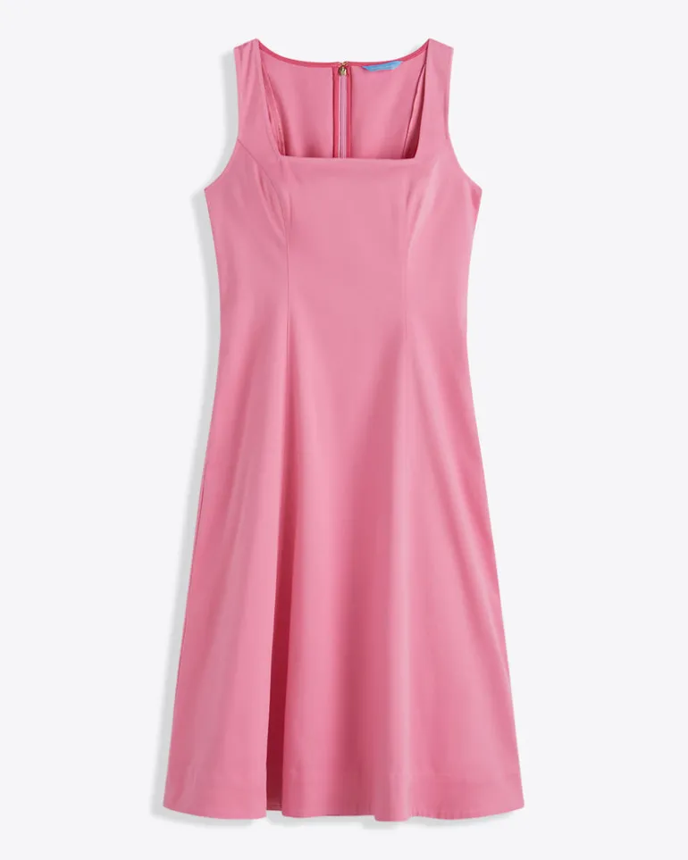 Genevieve Square Neck Sleeveless Midi Dress