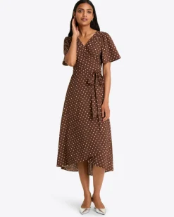Gigi Wrap Dress in Matte Satin