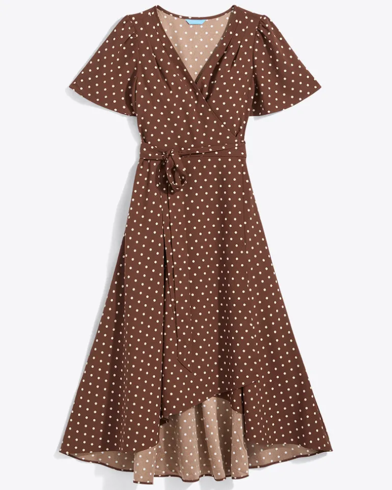 Gigi Wrap Dress in Matte Satin