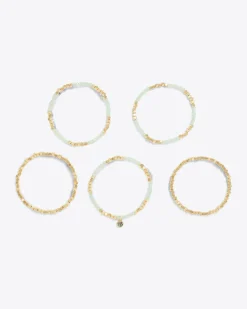 Green Stretch Bracelet Set