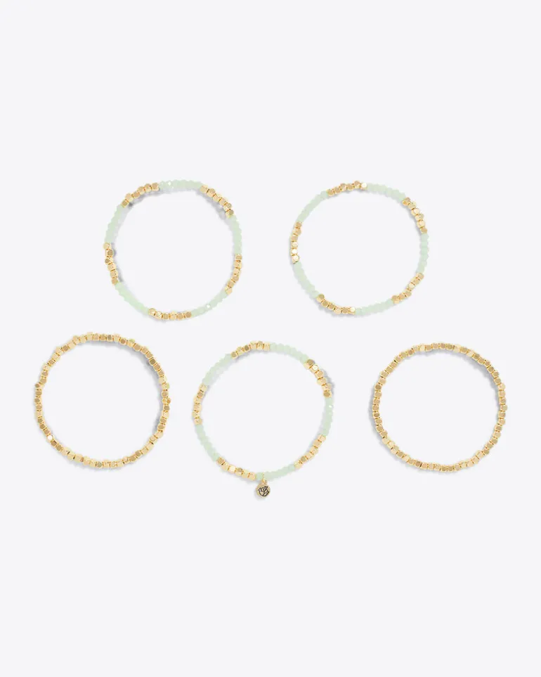 Green Stretch Bracelet Set