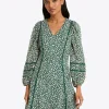 Gwen Long-Sleeve Dress in Gauzy Cotton