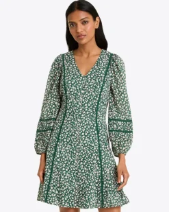 Gwen Long-Sleeve Dress in Gauzy Cotton