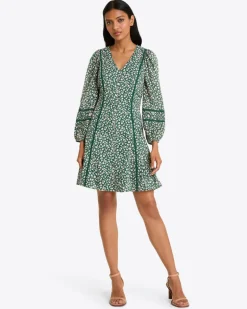 Gwen Long-Sleeve Dress in Gauzy Cotton