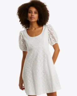 Hailey Babydoll Dress in Eyelet