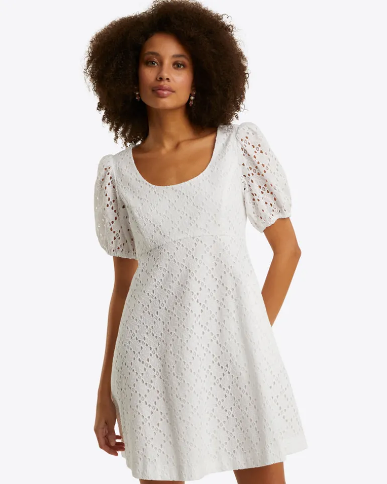 Hailey Babydoll Dress in Eyelet