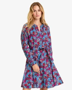 Imogen Mini Shirtdress in Stretch Poplin