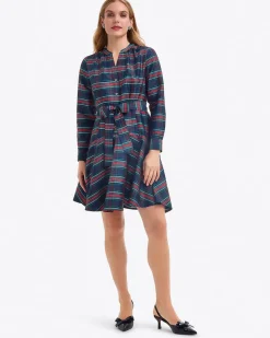 Imogen Mini Shirtdress in Taffeta
