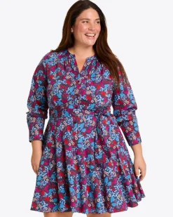 Imogen Mini Shirtdress in Stretch Poplin