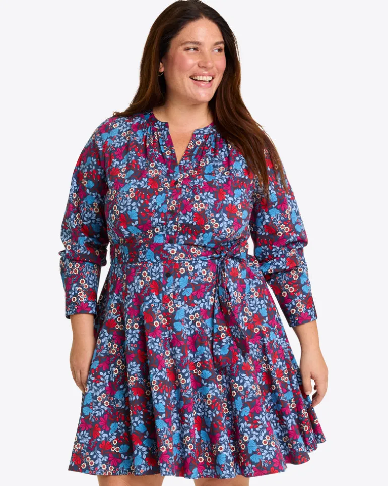 Imogen Mini Shirtdress in Stretch Poplin