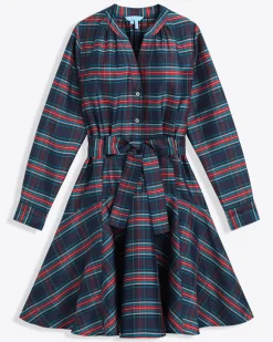 Imogen Mini Shirtdress in Taffeta