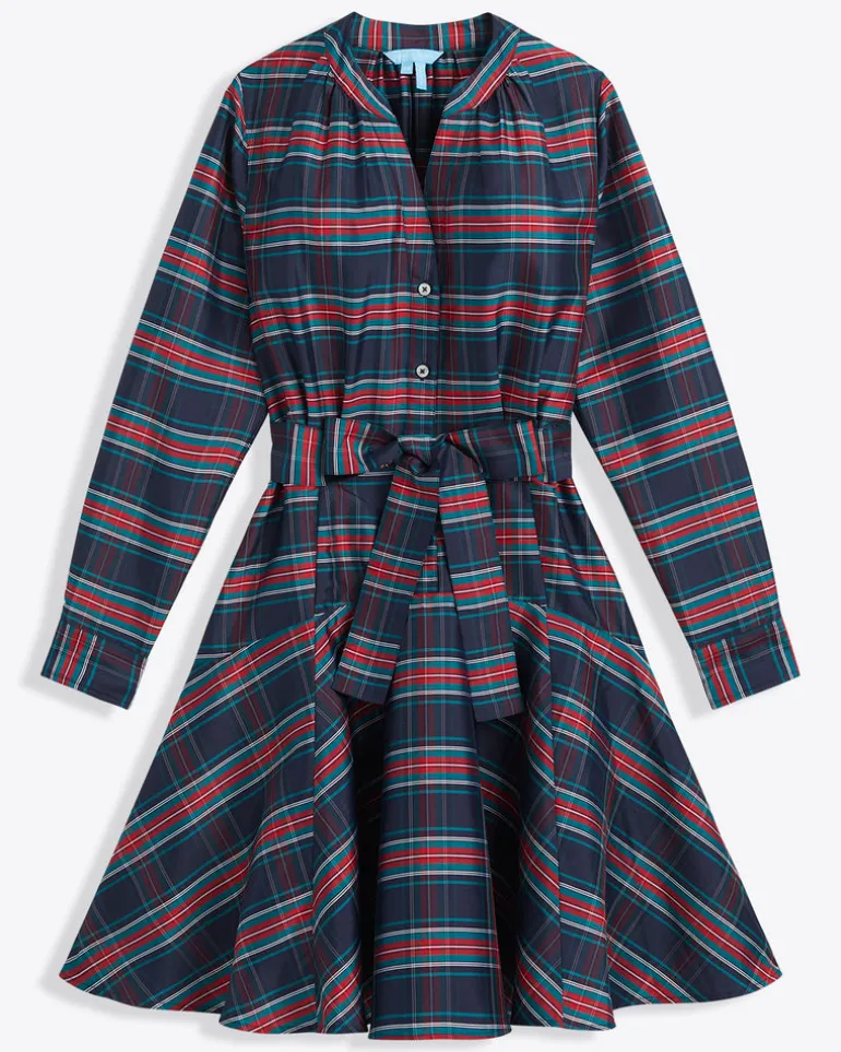 Imogen Mini Shirtdress in Taffeta