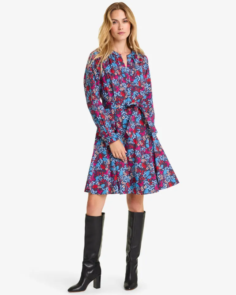 Imogen Mini Shirtdress in Stretch Poplin