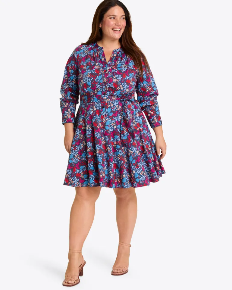 Imogen Mini Shirtdress in Stretch Poplin