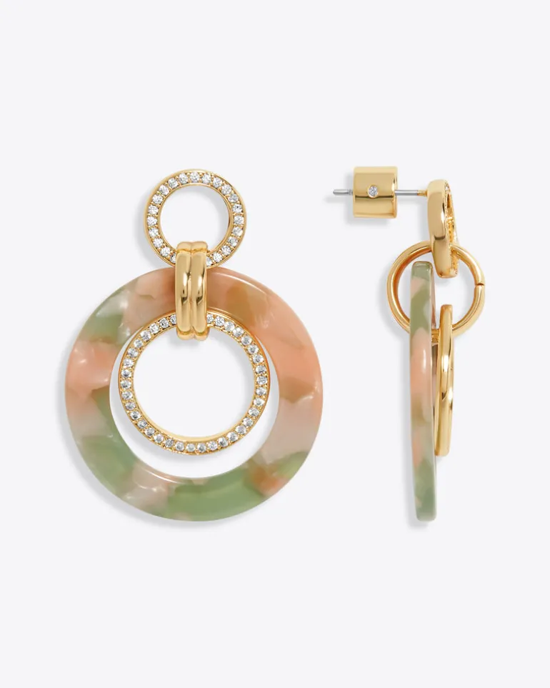 Jade Rose Acetate Hoops