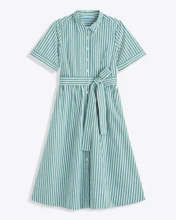 Jordan Green Stripe Midi Dress