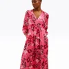 Katie Midi Dress in Spring Floral
