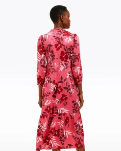 Katie Midi Dress in Spring Floral