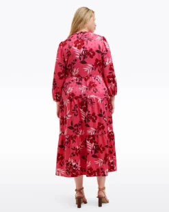 Katie Midi Dress in Spring Floral