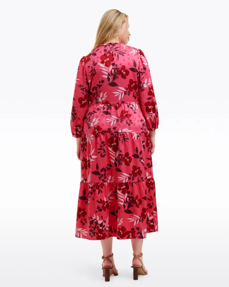 Katie Midi Dress in Spring Floral