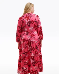 Katie Midi Dress in Spring Floral