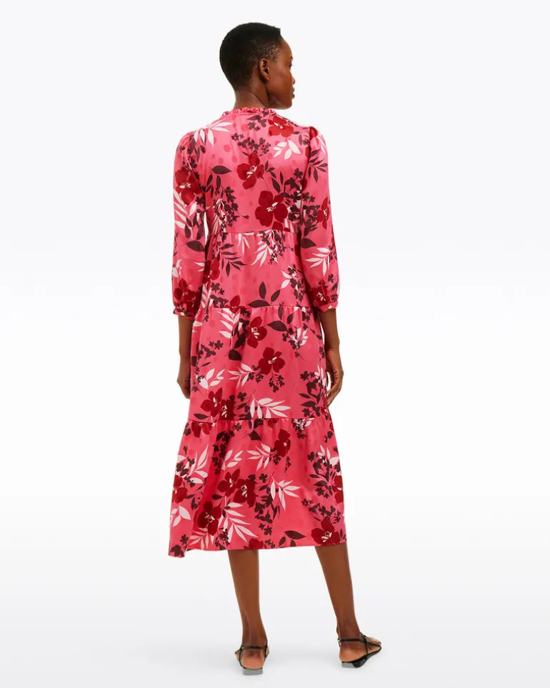 Katie Midi Dress in Spring Floral
