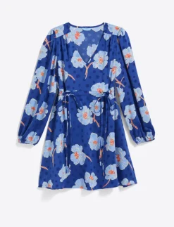 Kellie Babydoll Dress in Printed Dot Jacquard
