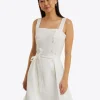 Kylie Love Circle Mini Dress in Linen