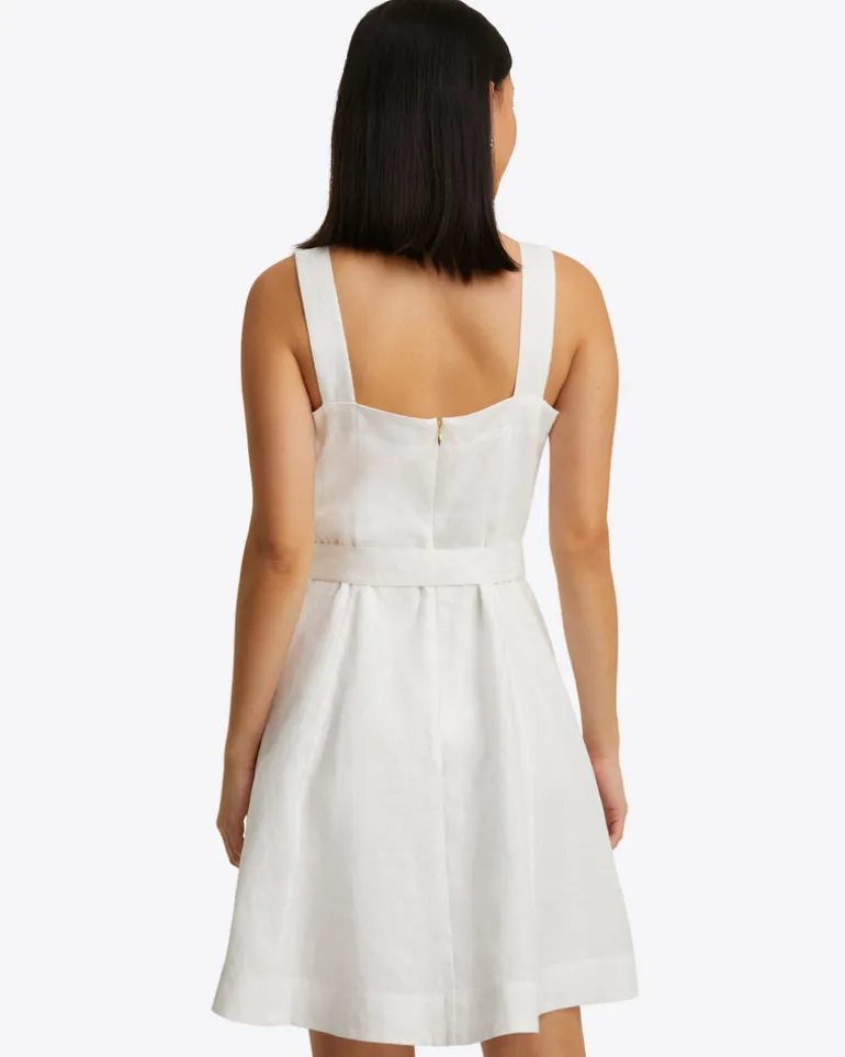 Kylie Love Circle Mini Dress in Linen