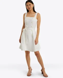 Kylie Love Circle Mini Dress in Linen