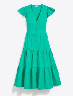 Lainey Midi Dress in Cotton Dobby