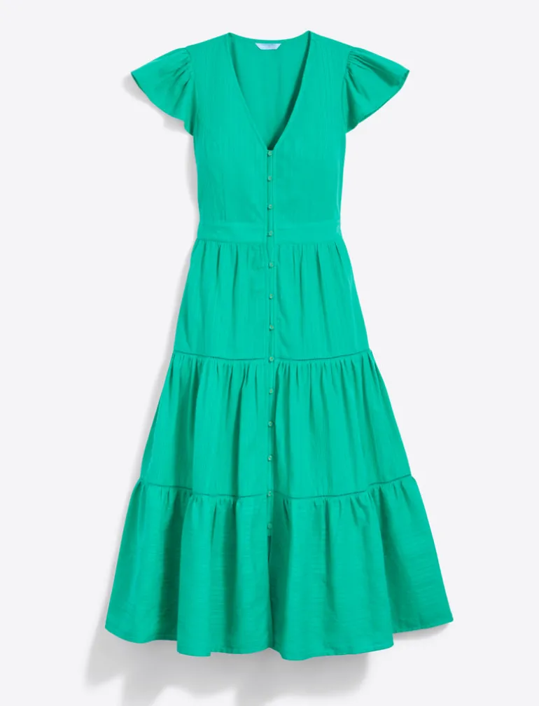 Lainey Midi Dress in Cotton Dobby