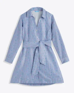 Layla Shirtdress in Blue Stripe