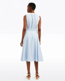 Leanna Midi Shirtdress in Oxford Shirting