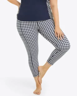 Leggings in Navy Gingham