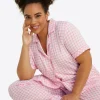 Linda PJ Set in Light Pink Gingham