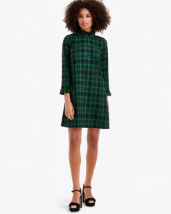 Lindsay Shift Dress in Blackwatch Plaid