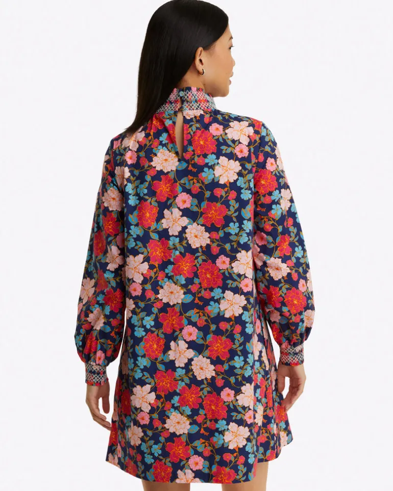 Lindsay Shift Mini Dress in Stretch Poplin