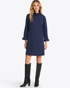 Lindsay Shift Mini Dress in Crepe