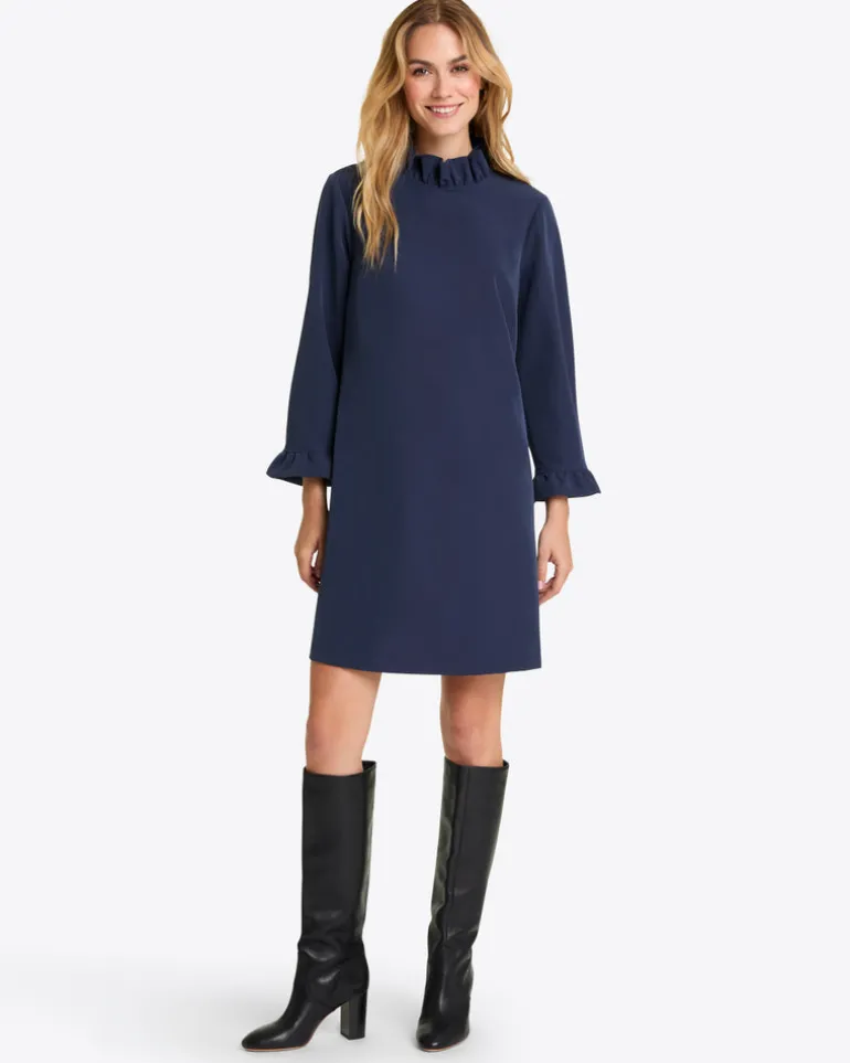 Lindsay Shift Mini Dress in Crepe