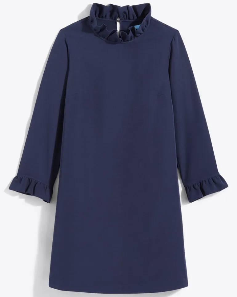 Lindsay Shift Mini Dress in Crepe