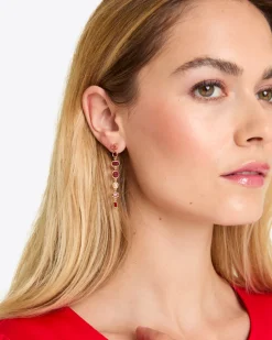 Linear Drop Gem Earrings