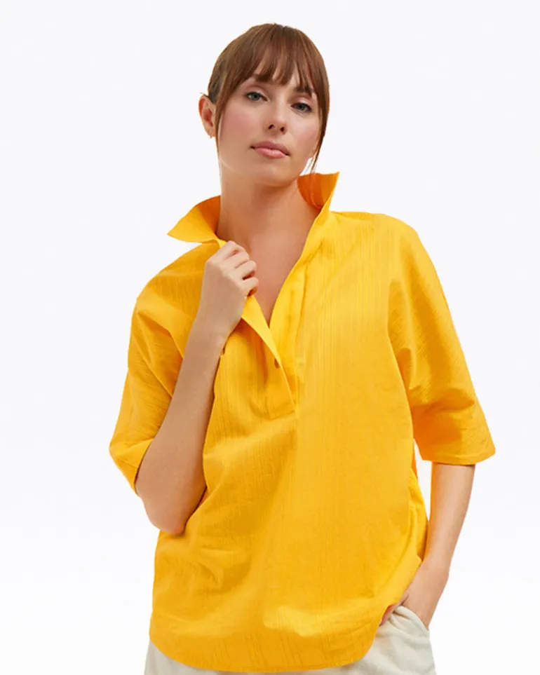Logan Top in Cotton Dobby