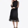 Long Sleeve Shift Dress in Tulle