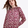 Long Sleeve Top in Hammered Satin