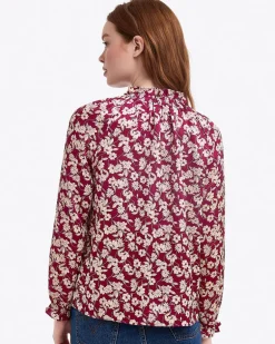 Long Sleeve Top in Hammered Satin